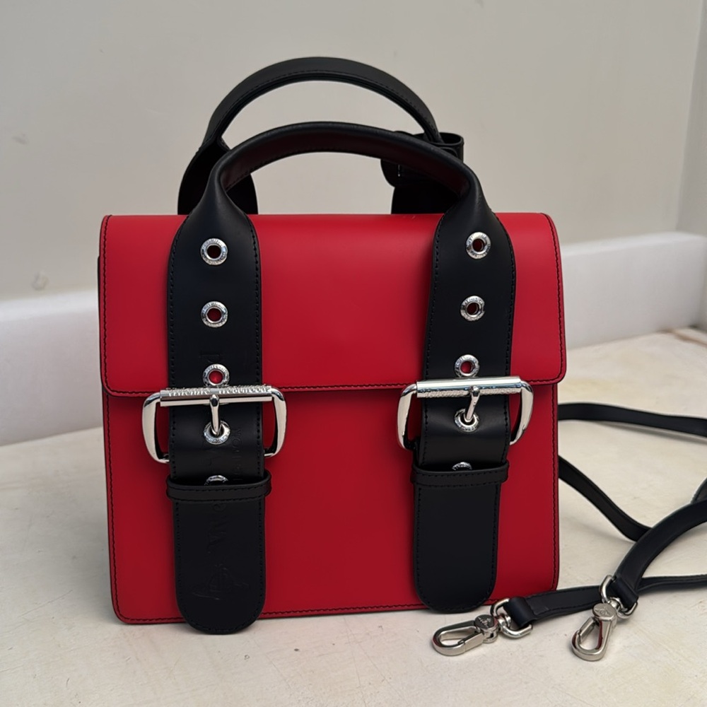 Vivienne Westwood NWT ALEX BAG LARGE BLUE-RED - Picture 1 of 15